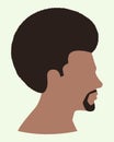 Black man face with afro hair Royalty Free Stock Photo