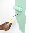 Black Man painting house wall Royalty Free Stock Photo