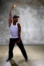 Black Man Performing Hip Hop Dance Choreography Royalty Free Stock Photo