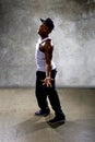 Black Man Performing Hip Hop Dance Choreography Royalty Free Stock Photo