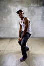 Black Man Performing Hip Hop Dance Choreography Royalty Free Stock Photo