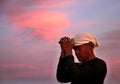 Black man praying to god stock photo Royalty Free Stock Photo