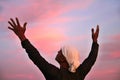 Black man praying to god stock photo Royalty Free Stock Photo