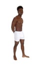 Black man standing in underwear. Royalty Free Stock Photo