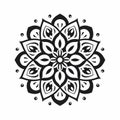Black Mandala Design: Stenciled Iconography With Feminine Sticker Art