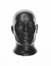 black mannequin head isolated on white Royalty Free Stock Photo