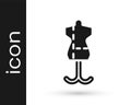 Black Mannequin icon isolated on white background. Tailor dummy. Vector Royalty Free Stock Photo