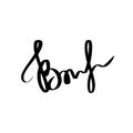 Black manual signature for documents isolated on white background. Hand drawn of signatures fictitious Autograph for convention.