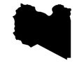 Black map of Libya