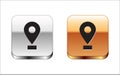 Black Map pin icon isolated on white background. Navigation, pointer, location, map, gps, direction, place, compass Royalty Free Stock Photo