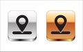 Black Map pin icon isolated on white background. Navigation, pointer, location, map, gps, direction, place, compass Royalty Free Stock Photo