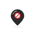 Black map pin like offline Royalty Free Stock Photo