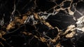 Black marble natural pattern for background, abstract natural marble black and gold