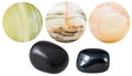 Black and marble onyx natural mineral gem stones