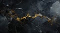 Black marble texture background, abstract pattern of gold line in dark rock. Concept of art, luxury, design, stone and wallpaper