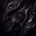 Black marble texture design, colorful dark marble surface, curved golden lines, bright abstract background design Royalty Free Stock Photo