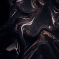 Black marble texture design, colorful dark marble surface, curved golden lines, bright abstract background design Royalty Free Stock Photo