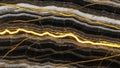 Black Marble Texture With Striking Golden Veins And Cracks Creating Abstract Pattern Royalty Free Stock Photo