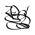 Black marker random irregular intersecting lines. Vector art. Royalty Free Stock Photo