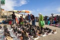 A Black market in Meknes, Morocco