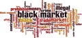 Black market word cloud Royalty Free Stock Photo
