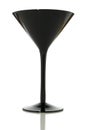 Black martini glass on white with clipping path Royalty Free Stock Photo