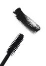 Black mascara brush stroke isolated on white Royalty Free Stock Photo