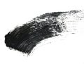 Black mascara brush strokes isolated on white. Royalty Free Stock Photo