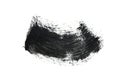 Black mascara brush strokes isolated on white. Royalty Free Stock Photo