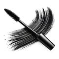 black mascara stroke isolated on white background Royalty Free Stock Photo