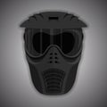 Black mask for paintball