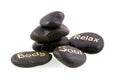 Black massage stones