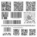 Black matrix barcode line collection Royalty Free Stock Photo