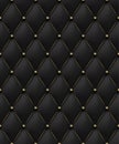 Black matte leather texture seamless pattern. Vip background upholstery rich sofa and luxury sofa. Vector abstract antique