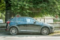 Black Mazda CX 3 Neo 4x4 SUV off road car parked on the street in the city.