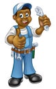 Black Mechanic or Plumber Handyman