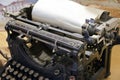Black mechanical typebar typewriter Royalty Free Stock Photo