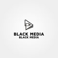 Black Media modern logo design template idea and inspiration Royalty Free Stock Photo