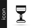 Black Medieval goblet icon isolated on white background. Vector