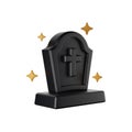 Black memorial tombstone and stars Royalty Free Stock Photo