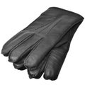 Black Men Deerskin Gloves, Large Detailed Isolated Men`s Fine Grain Deer Leather Glove Pair Macro Closeup Studio Shot, Soft Royalty Free Stock Photo