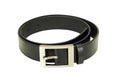 Black men leather belt isolated on white background Royalty Free Stock Photo