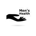 Black Men`s Health text, Men`s Health logo or icon