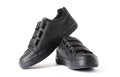 Black men`s sneakers isolated on a white background Royalty Free Stock Photo