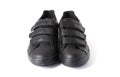 Black men`s sneakers isolated on a white background Royalty Free Stock Photo