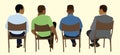 Black Men Sitting in a Meeting Royalty Free Stock Photo