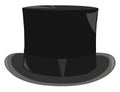 Black mens cylinder hat, icon