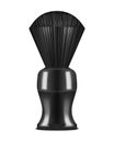 Black mens shaving brush isolated on white background illustration