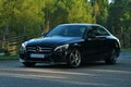 Black Mercedes-Benz AMG sport C-class 220d car