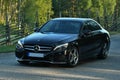 Black Mercedes-Benz AMG sport C-class 220d car